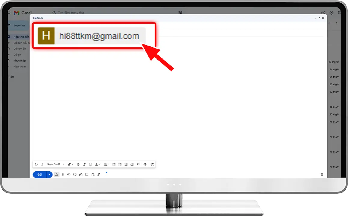 Bước 4: Gửi MÃ XÁC MINH từ EMAIL ĐĂNG KÝ TÀI KHOẢN đến EMAIL HỆ THỐNG sau đó chờ xét duyệt.